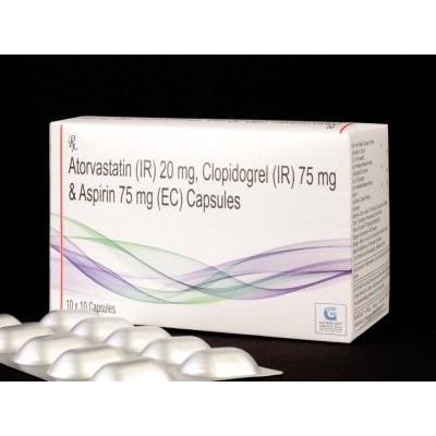 Atorvastatin(IR) 20mg, Clopidogrel(IR) 75mg & Aspirin 75mg(EC) Cap