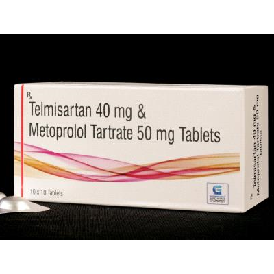 Telmisartan 40mg & Metoprolol Tartrate 50mg Tab