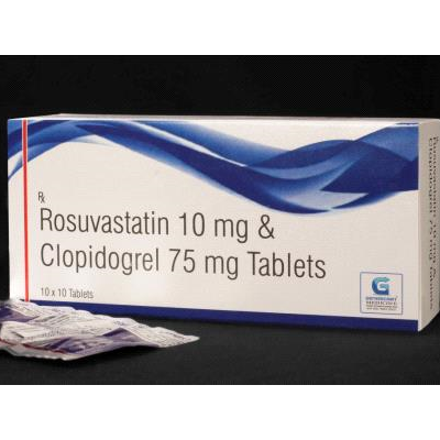 Rosuvastatin 10 mg & Clopidogrel 75 mg Tab