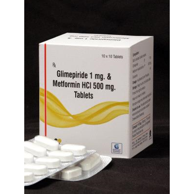 Glimepiride 1mg Metformin HCI 500mg Tablet