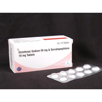Diclofenac  Sodium 50 Mg & Serratiopeptidase 10 Mg tablets