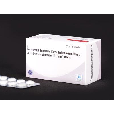Metoprolol Succinate 50 Mg ER & Hydrochlorothiazide 12.5 Mg Tab