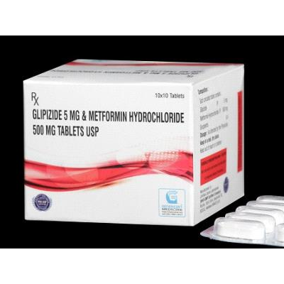 Glipizide 5 MG & Metformin Hydrochloride 500 MG USP Tab