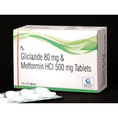 Gliclazide 80 Mg & Metformin HCL 500 Mg Tab